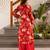Kabool lava red printed cotton kurta sets
