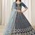 Embroidered Navy Blue Art Silk Designer Lehenga Choli