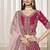 Embroidered Rani Pink Art Silk Designer Lehenga Choli