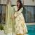 Yellow Floral Anarkali Cotton Suit Set with Dupatta