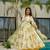 Yellow Floral Anarkali Cotton Suit Set with Dupatta