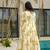 Yellow Floral Anarkali Cotton Suit Set with Dupatta