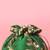 Green silk embroidered potli bag