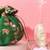 Green silk embroidered potli bag