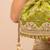 Green silk embroidered potli bag