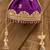 Purple silk embroidered potli bag