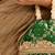Green silk embroidered potli bag
