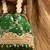 Green silk embroidered potli bag