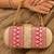 Pink silk embroidered clutch