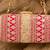 Pink silk embroidered clutch