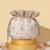 Beige silk embroidered potli bag