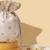 Beige silk embroidered potli bag
