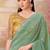 green yellow embroidered saree