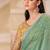 green yellow embroidered saree