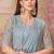 silver grey  embroidered saree
