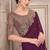 wine embroidered party wear saree