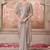 grey embroidered party wear saree