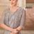 grey embroidered party wear saree