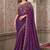 purple sequin embroidered saree