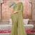 green sequin embroidered saree