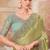 green sequin embroidered saree