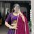 purple Embossed Design with Gota Patti Lace Rayon lehenga Choli