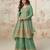 Pastel green geogette full stitched suit upto 42