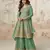 Pastel green geogette full stitched suit upto 42