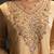 Beige embroidered satin kurta set