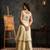 Ivory embroidered satin anarkali set