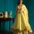 Lime embroidered satin anarkali set