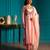 Pink embroidered satin anarkali set
