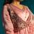 Pink embroidered satin anarkali set