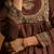 Brown embroidered satin sharara set