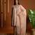 Mauve embroidered satin kurta set