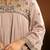 Mauve embroidered satin kurta set
