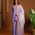Lilac embroidered georgette sharara set