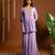 Lilac embroidered georgette sharara set