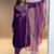 Purple embroidered silk anarkali set