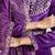 Purple embroidered silk anarkali set