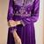 Purple embroidered silk anarkali set