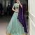 sea green Embossed Design with Gota Patti Lace Rayon lehenga Choli