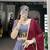 Greyish blue Embossed Design with Gota Patti Lace Rayon lehenga Choli