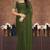 Green crush silk saree with stone work
