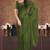 Green crush silk saree with stone work