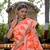 Orange cotton saree with blouse