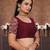 Maroon crush silk saree with stone work