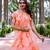 Orange cotton saree with blouse