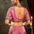 pink embroidered tissue Lehenga