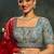 blue embroidered tissue Lehenga